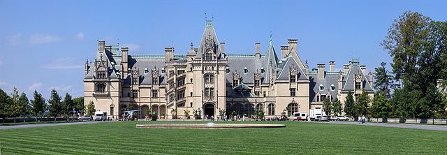 "Biltmore Estate" by JcPollock - Self-published work by JcPollock. Licensed under CC BY-SA 3.0 via Wikimedia Commons - http://commons.wikimedia.org/wiki/File:Biltmore_Estate.jpg#/media/File:Biltmore_Estate.jpg