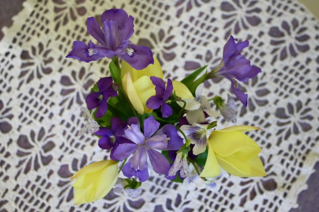 Tulip/Iris flower arrangement